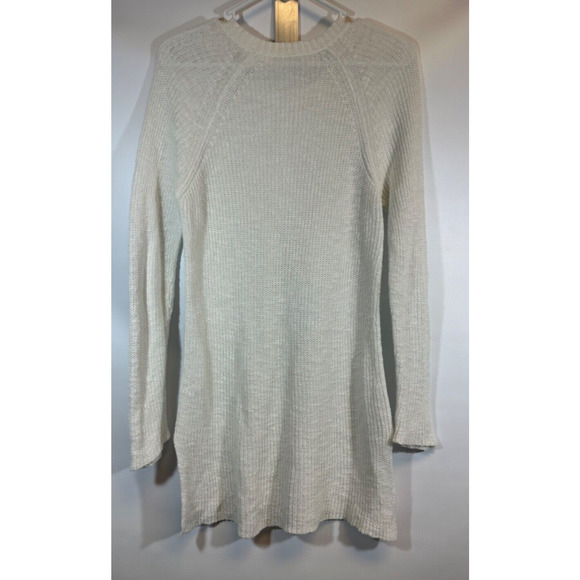 Eileen Fisher Organic Linen Cotton Blend Boat Neck Pullover Knit sz XS Tunic C15 - Picture 5 of 7